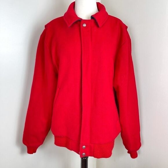 Woolrich Vintage Varsity Wool Bomber Coat - Picture 1 of 4